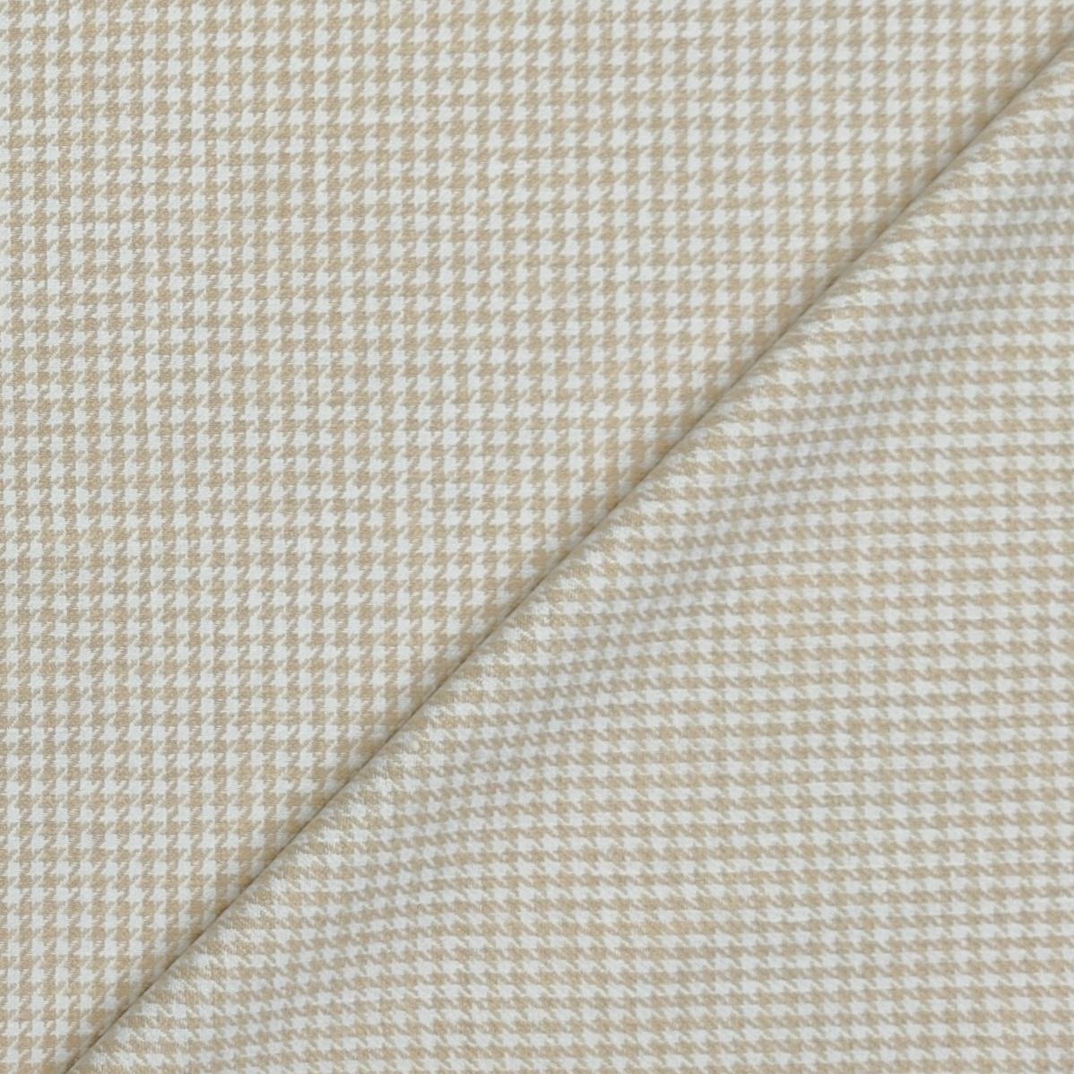 Trouser Fabric Raymond Poly Cotton Linen Look Zig Zag Colour Light Beige